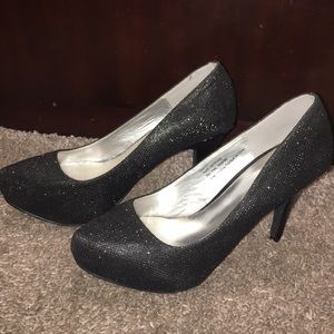 Sparkling Black Heels